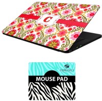 FineArts Alphabet Design - LS5217 Laptop Skin and Mouse Pad Combo Set(Multicolor)   Laptop Accessories  (FineArts)
