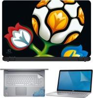 View FineArts Fooball Flower 4 in 1 Laptop Skin Pack with Screen Guard, Key Protector and Palmrest Skin Combo Set(Multicolor) Laptop Accessories Price Online(FineArts)