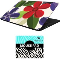 FineArts Floral - LS5642 Laptop Skin and Mouse Pad Combo Set(Multicolor)   Laptop Accessories  (FineArts)