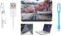 Print Shapes Pink Nature Combo Set(Multicolor)   Laptop Accessories  (Print Shapes)