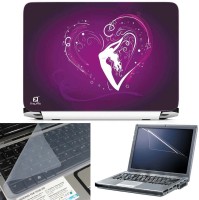 FineArts Heart Lady 3 in 1 Laptop Skin Pack With Screen Guard & Key Protector Combo Set(Multicolor)   Laptop Accessories  (FineArts)