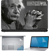 FineArts Einstein Quotes 4 in 1 Laptop Skin Pack with Screen Guard, Key Protector and Palmrest Skin Combo Set(Multicolor)   Laptop Accessories  (FineArts)