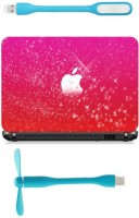 Print Shapes Apple logo in pink glitters Combo Set(Multicolor)   Laptop Accessories  (Print Shapes)