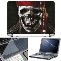 FineArts Pirates Logo 3 in 1 Laptop Skin Pack With Screen Guard & Key Protector Combo Set(Multicolor)   Laptop Accessories  (FineArts)