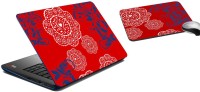 meSleep Red Ethinic Laptop Skin and Mouse Pad 179 Combo Set(Multicolor)   Laptop Accessories  (meSleep)