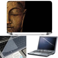 FineArts Buddha Half Face 3 in 1 Laptop Skin Pack With Screen Guard & Key Protector Combo Set(Multicolor)   Laptop Accessories  (FineArts)