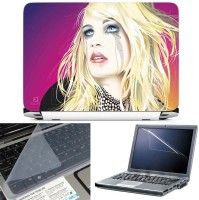 FineArts Crying Girl 3 in 1 Laptop Skin Pack With Screen Guard & Key Protector Combo Set(Multicolor)   Laptop Accessories  (FineArts)