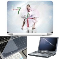 FineArts Cristiano Ronaldo 7 3 in 1 Laptop Skin Pack With Screen Guard & Key Protector Combo Set(Multicolor)   Laptop Accessories  (FineArts)