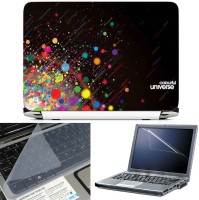 FineArts Color Circles 3 in 1 Laptop Skin Pack With Screen Guard & Key Protector Combo Set(Multicolor)   Laptop Accessories  (FineArts)