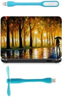 Print Shapes Yellow rain painting Combo Set(Multicolor)   Laptop Accessories  (Print Shapes)