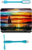 View Print Shapes boat in river Combo Set(Multicolor) Laptop Accessories Price Online(Print Shapes)