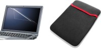 Psycho Art Screen Guard & Laptop Sleeve Combo Set(Red, Black)   Laptop Accessories  (Psycho Art)