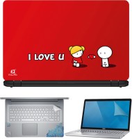 FineArts I Love U 4 in 1 Laptop Skin Pack with Screen Guard, Key Protector and Palmrest Skin Combo Set(Multicolor)   Laptop Accessories  (FineArts)