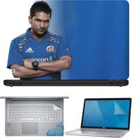 FineArts Sachin Tendulkar 4 in 1 Laptop Skin Pack with Screen Guard, Key Protector and Palmrest Skin Combo Set(Multicolor)   Laptop Accessories  (FineArts)