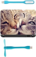 Print Shapes love two cats hugging Combo Set(Multicolor)   Laptop Accessories  (Print Shapes)