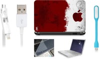 Print Shapes Red Colour Apple Combo Set(Multicolor)   Laptop Accessories  (Print Shapes)