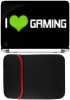 View FineArts I Love Gaming Laptop Skin with Reversible Laptop Sleeve Combo Set(Multicolor) Laptop Accessories Price Online(FineArts)