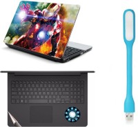 Namo Arts Laptop Skins with Track Pad Skin and USB Led Light LISLEDHQ1026 Combo Set(Multicolor)   Laptop Accessories  (Namo Arts)