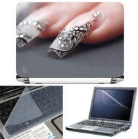 FineArts Nail Paint 3 in 1 Laptop Skin Pack With Screen Guard & Key Protector Combo Set(Multicolor)   Laptop Accessories  (FineArts)