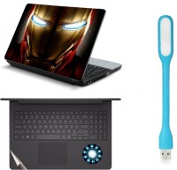 Namo Arts Laptop Skins with Track Pad Skin and USB Led Light LISLEDHQ1061 Combo Set(Multicolor)   Laptop Accessories  (Namo Arts)