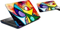 meSleep Abstract Laptop Skin And Mouse Pad 396 Combo Set(Multicolor)   Laptop Accessories  (meSleep)