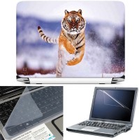 View FineArts Liger in Ice 3 in 1 Laptop Skin Pack With Screen Guard & Key Protector Combo Set(Multicolor) Laptop Accessories Price Online(FineArts)