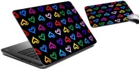 meSleep Multi-Colour Heart Laptop Skin and Mouse Pad 75 Combo Set(Multicolor)   Laptop Accessories  (meSleep)