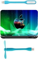 Print Shapes 3D Black Apple Combo Set(Multicolor)   Laptop Accessories  (Print Shapes)