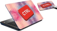 meSleep Ctrl Laptop Skin And Mouse Pad 283 Combo Set(Multicolor)   Laptop Accessories  (meSleep)