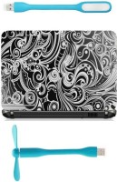 Print Shapes black white pattern shape patterns Combo Set(Multicolor)   Laptop Accessories  (Print Shapes)