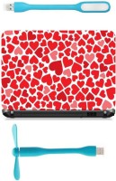 Print Shapes heart texture red Combo Set(Multicolor)   Laptop Accessories  (Print Shapes)