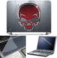 FineArts Skull Metal 3 in 1 Laptop Skin Pack With Screen Guard & Key Protector Combo Set(Multicolor)   Laptop Accessories  (FineArts)