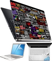 View FineArts Band Names 4 in 1 Laptop Skin Pack with Screen Guard, Key Protector and Palmrest Skin Combo Set(Multicolor) Laptop Accessories Price Online(FineArts)