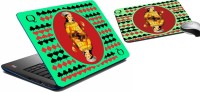 meSleep Green Card Queen Laptop Skin 214 Combo Set(Multicolor)   Laptop Accessories  (meSleep)