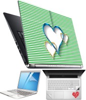 FineArts Heart H065 4 in 1 Laptop Skin Pack with Screen Guard, Key Protector and Palmrest Skin Combo Set(Multicolor)   Laptop Accessories  (FineArts)