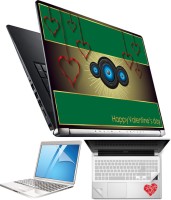 View FineArts Heart H057 4 in 1 Laptop Skin Pack with Screen Guard, Key Protector and Palmrest Skin Combo Set(Multicolor) Laptop Accessories Price Online(FineArts)
