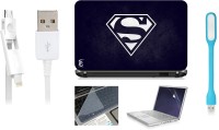 Print Shapes Blue superman Combo Set(Multicolor)   Laptop Accessories  (Print Shapes)