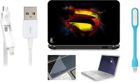 Print Shapes Superman logos 4 Combo Set(Multicolor)   Laptop Accessories  (Print Shapes)