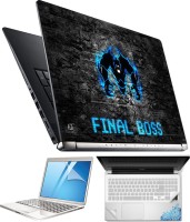 FineArts Final Boss 4 in 1 Laptop Skin Pack with Screen Guard, Key Protector and Palmrest Skin Combo Set(Multicolor)   Laptop Accessories  (FineArts)
