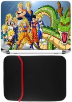 FineArts Dragon Ball Z Laptop Skin with Reversible Laptop Sleeve Combo Set(Multicolor)   Laptop Accessories  (FineArts)