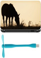 Print Shapes horse field grass silhouette food Combo Set(Multicolor)   Laptop Accessories  (Print Shapes)