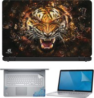 FineArts Tiger Broken Glass 4 in 1 Laptop Skin Pack with Screen Guard, Key Protector and Palmrest Skin Combo Set(Multicolor)   Laptop Accessories  (FineArts)