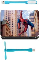 Print Shapes spiderman 3dart abstract building Combo Set(Multicolor)   Laptop Accessories  (Print Shapes)