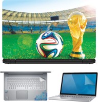 View FineArts FIFA World Cup with Football 4 in 1 Laptop Skin Pack with Screen Guard, Key Protector and Palmrest Skin Combo Set(Multicolor) Laptop Accessories Price Online(FineArts)