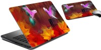 meSleep Floral Bird Laptop Skin and Mouse Pad 36 Combo Set(Multicolor)   Laptop Accessories  (meSleep)