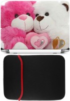 FineArts Sweet Teddys Laptop Skin with Reversible Laptop Sleeve Combo Set(Multicolor)   Laptop Accessories  (FineArts)