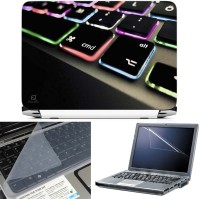 FineArts Keyboard Color Led 3 in 1 Laptop Skin Pack With Screen Guard & Key Protector Combo Set(Multicolor)   Laptop Accessories  (FineArts)