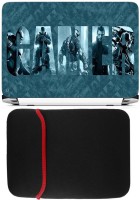FineArts Gamer Laptop Skin with Reversible Laptop Sleeve Combo Set(Multicolor)   Laptop Accessories  (FineArts)