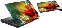 meSleep Flower Laptop Skin And Mouse Pad 400 Combo Set(Multicolor)   Laptop Accessories  (meSleep)