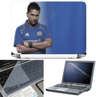 FineArts Sachin Tendulkar 3 in 1 Laptop Skin Pack With Screen Guard & Key Protector Combo Set(Multicolor)   Laptop Accessories  (FineArts)